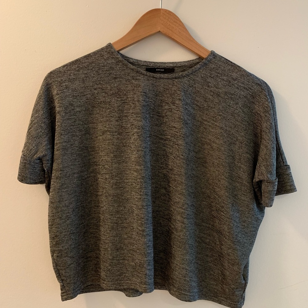 Cropped top, Metallic Sliver
